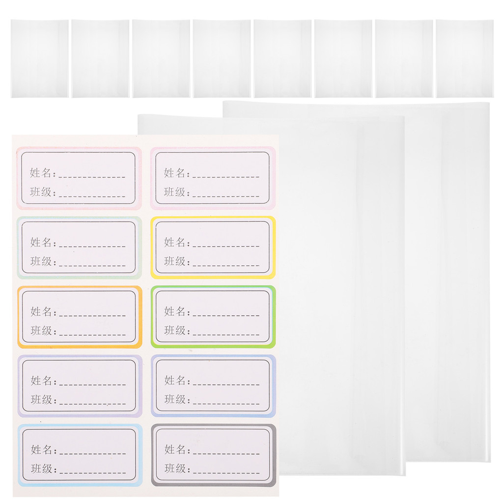

10 Pcs Plastic Book Cover Clear Textbook Protector Transparent Eco Friendly Dustproof Covers For