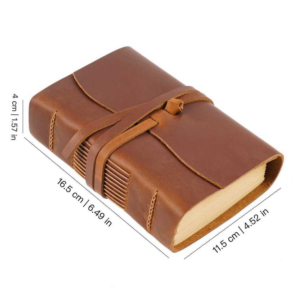 

Leather Handmade Notebook Diary Vintage Cowhide Student'S Notepad Cover Journals Sketchbook Planner