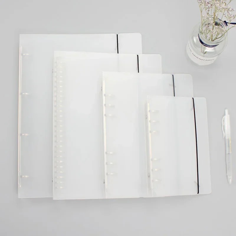 

A5/A6A/A7 Transparent Binder Removable Dustproof Waterproof Zipper Pocket Notepad Journal Planner