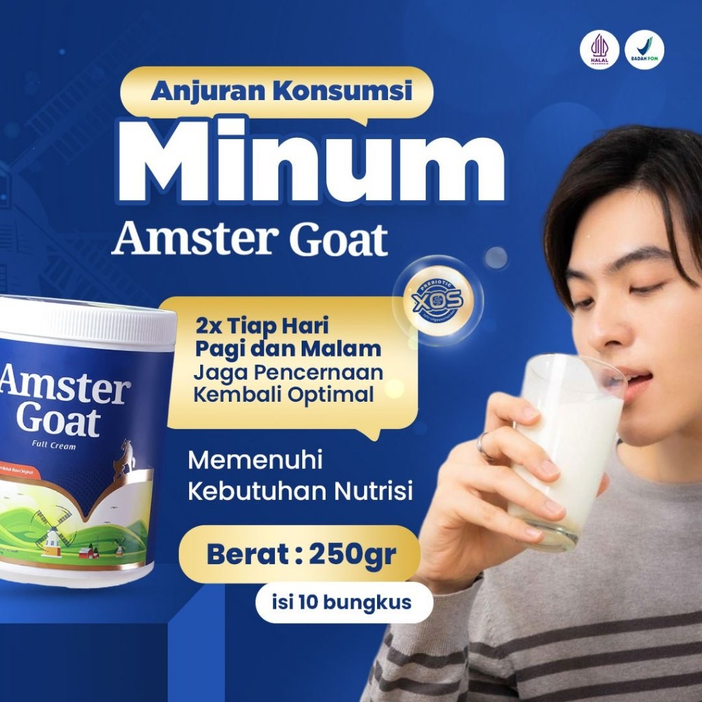 

AMSTER GOAT - Susu Kambing Amstergoat Solusi Mengatasi Sembelit 250gr