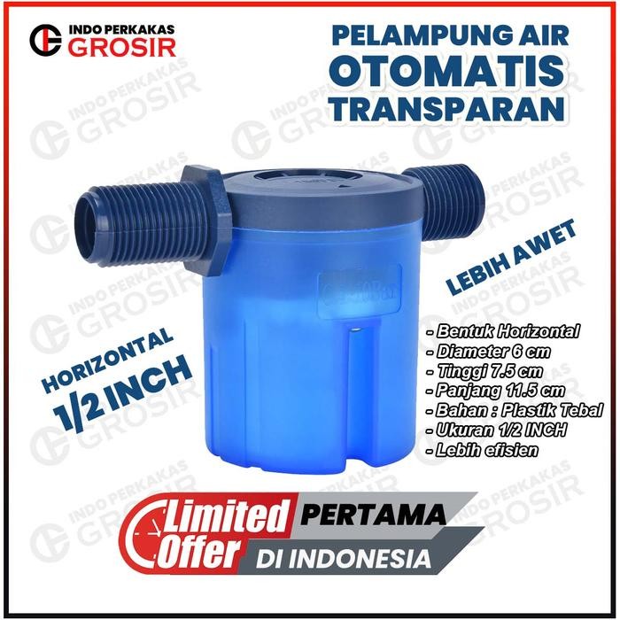 Terlaris PELAMPUNG AIR KRAN OTOMATIS 1/2 INCH TRANSPARAN TOREN KAMAR MANDI SALE