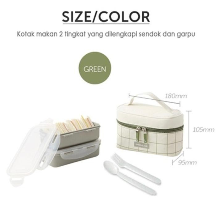 Lock & Lock Lunch Box Set Tempat Makan Lcb752 Kitchenware -Gratisongkir