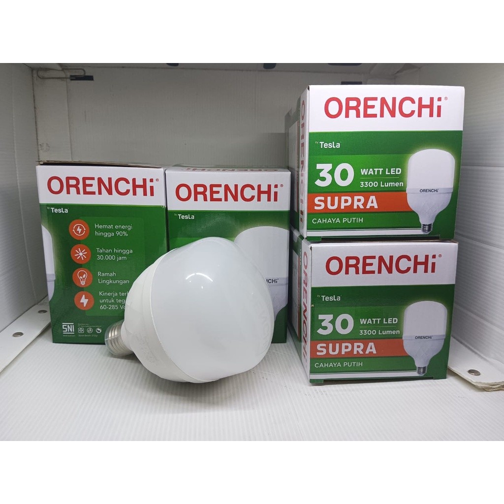 RB2233 Lampu LED Orenchi Supra 30 Watt 30Watt Cahaya Putih / Lampu Murah Supra 30 W 30W SNI by Tesla