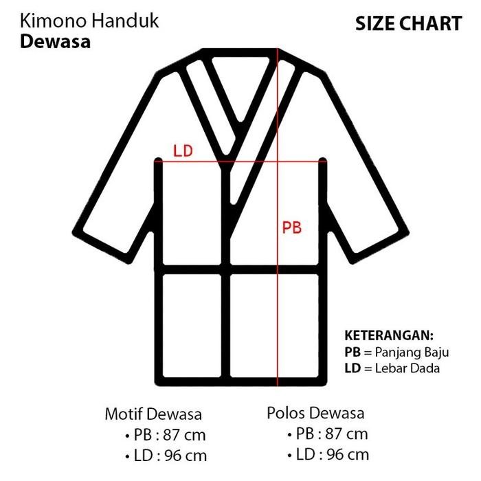 Kimono Handuk Dewasa L/Jubah Mandi/Kimono Murah Lembut/Handuk Mandi Kimono