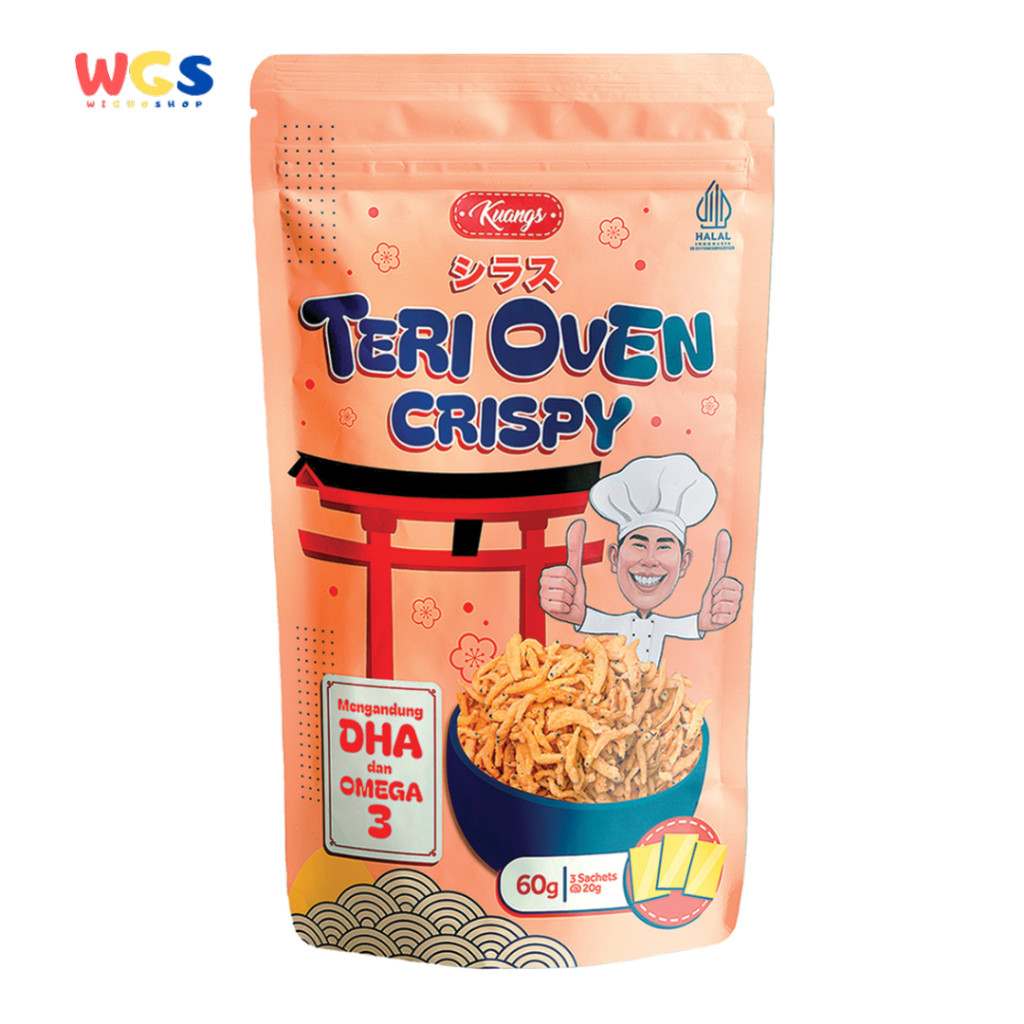 

READYY! Kuangs Snack Teri Krispi Shirasu Oven Omega 3 & DHA 60g - 3sx20g