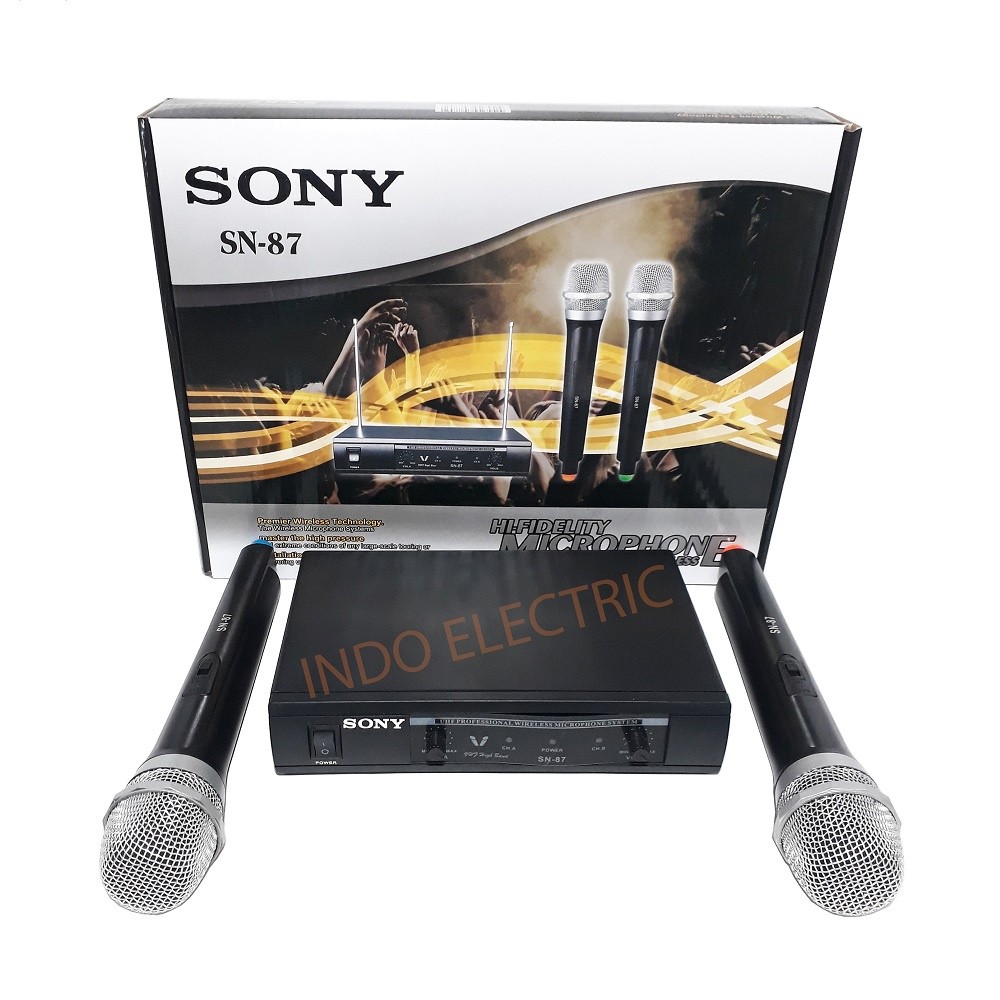 RB2233 Microphone Wireless Karaoke Sony SN-87 Mikrofon Double Mic Tanpa Kabel