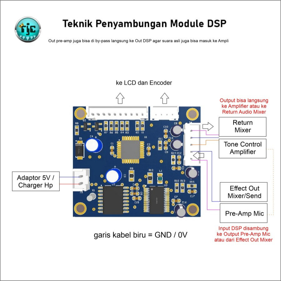 RB2233 DSP Digital Reverb 99 Sound Vocal Effect Audio Processor 3D Echo Mixer