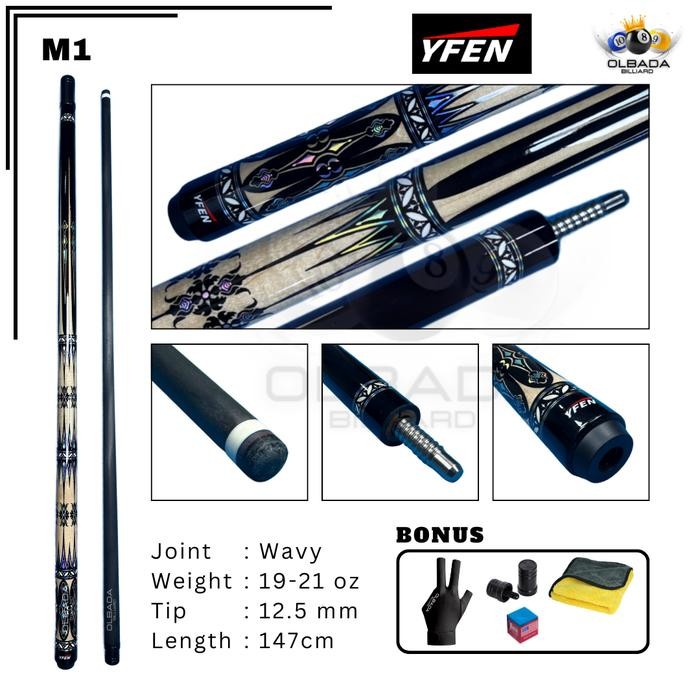 PREMIUM YFEN Stik Billiard CARBON / Stik Bola Billiard / Billiard Ball