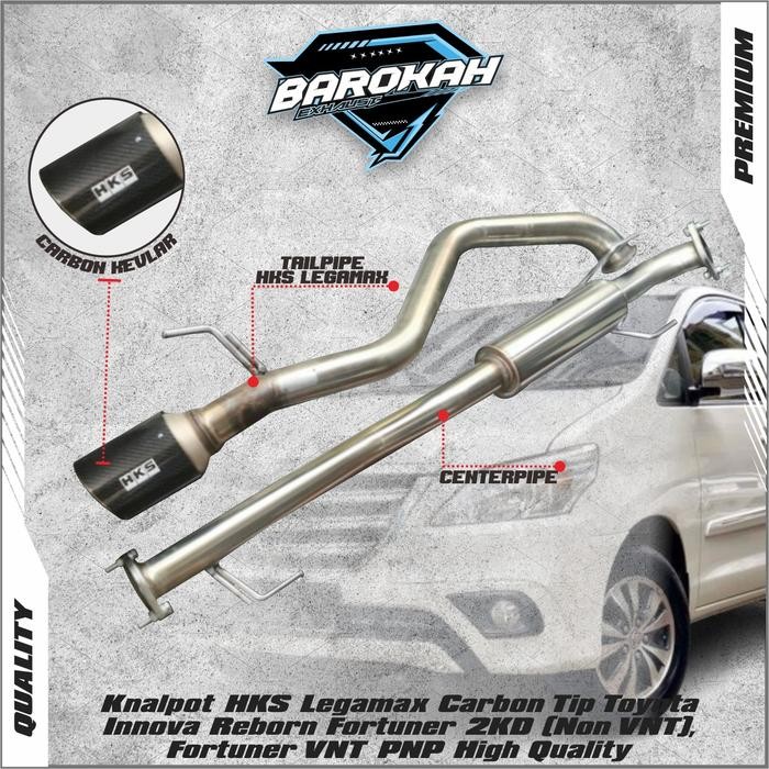 PREMIUM Knalpot HKS Legamax Carbon Tip Toyota Innova Reborn Fortuner Hilux
