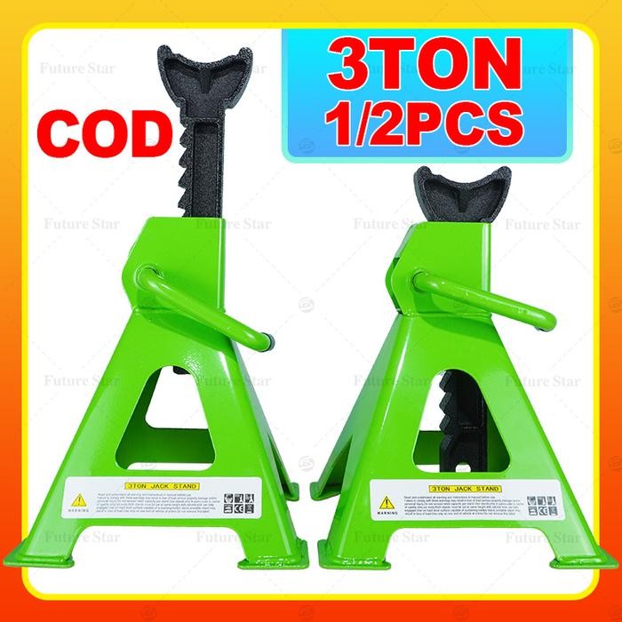 PREMIUM Dongkrak Jack Stand/Lift Scissor Jack Penahan Tahanan Dongkrak Penyangga Mobil 3 Ton 2pcs