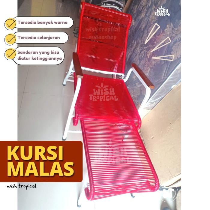 PREMIUM Kursi Malas Lipat Selonjoran Jadul Tali Senar Pentil