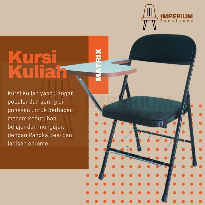 PREMIUM Kursi Lipat Meja / Kursi Kuliah / Kursi Ujian / Kursi Sekolah