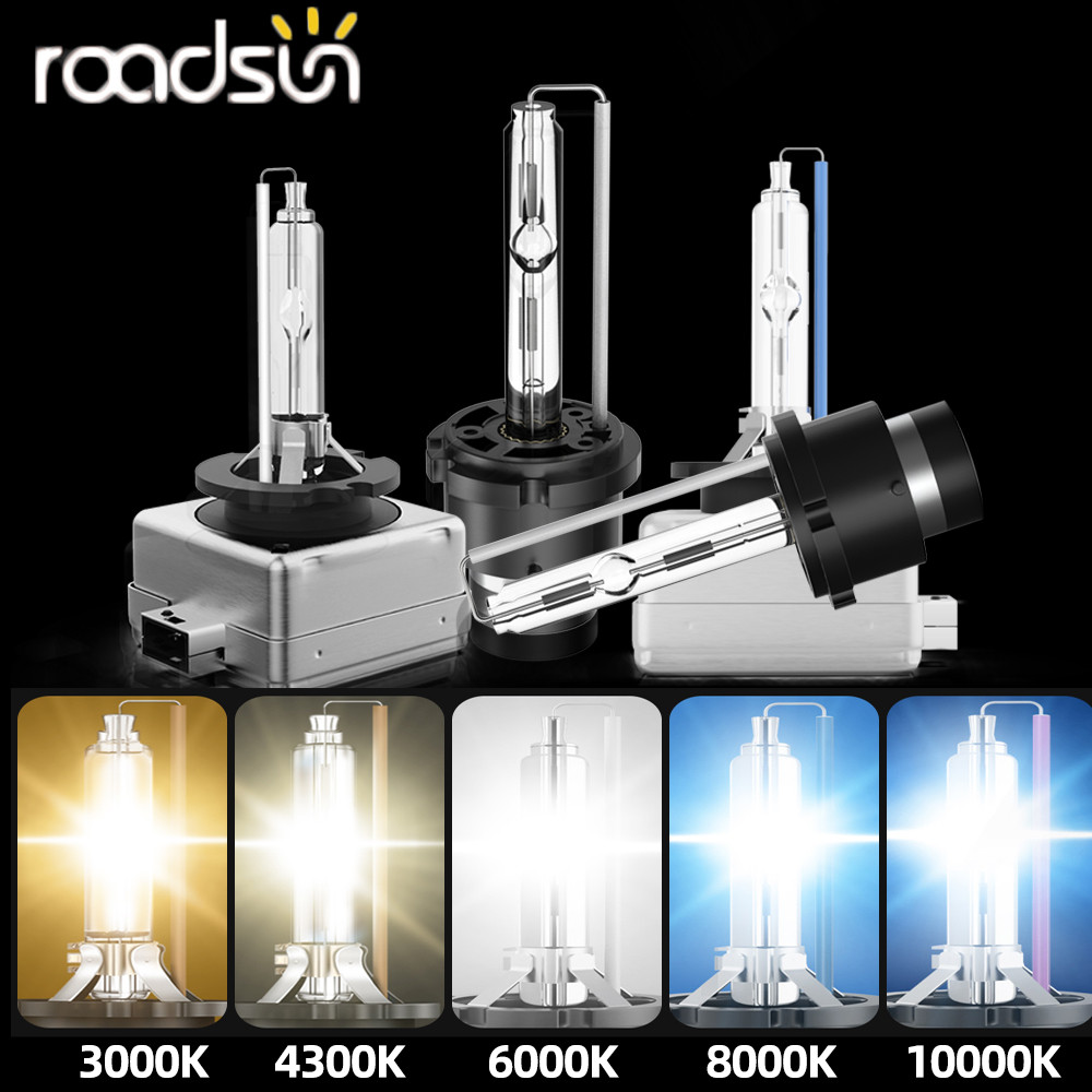 Roadsun 2 Buah D1S D2S D3S D4S Lampu Depan Xenon Bohlam Mobil HID 35W D1 D2 D3 D4 Lampu Depan 3000K 