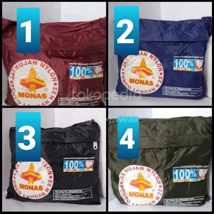 Promo Jas Hujan Ponco Lengan Monas N22 Original