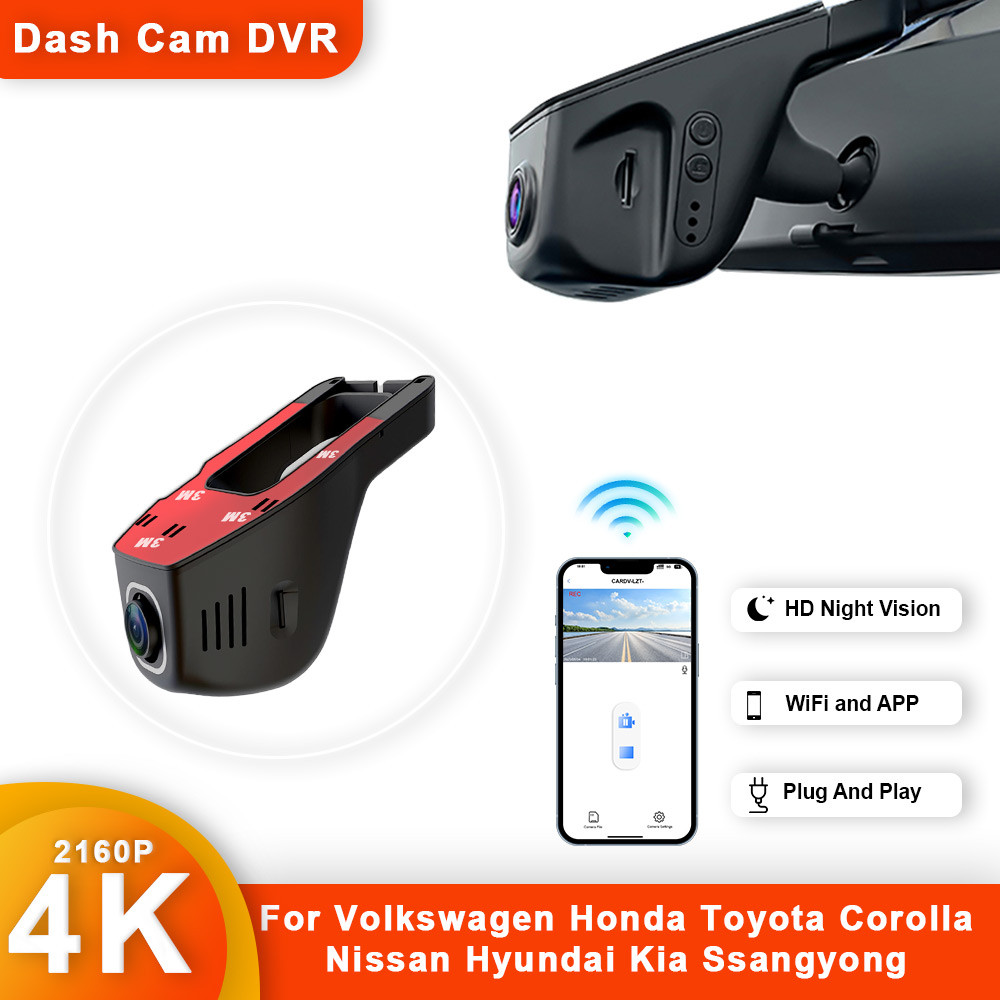 Untuk Volkswagen Honda Mazda Mitsubishi Opel Hyundai KIA Toyota Ford Mobil DVR 4K WIFI Dash Cam Kame