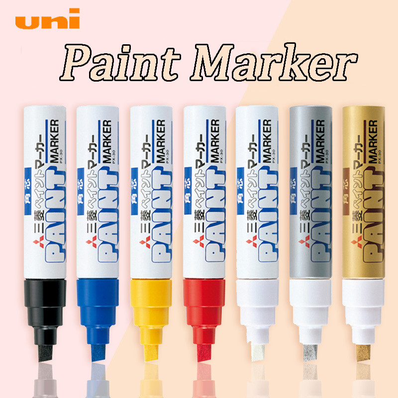 1 PCS UNI Mark Pen PX-30 Thick Square Head Sign in Paint Repair Sign Pen Waterproof and Non Fading T