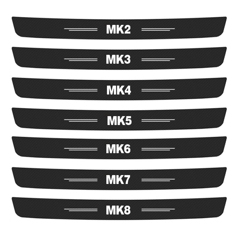 1 Buah Stiker Pelat Pelindung Bumper Mobil untuk Volkswagen VW Golf 7 4 5 6 3 2 8 MK8 MK7 MK6 MK5 MK