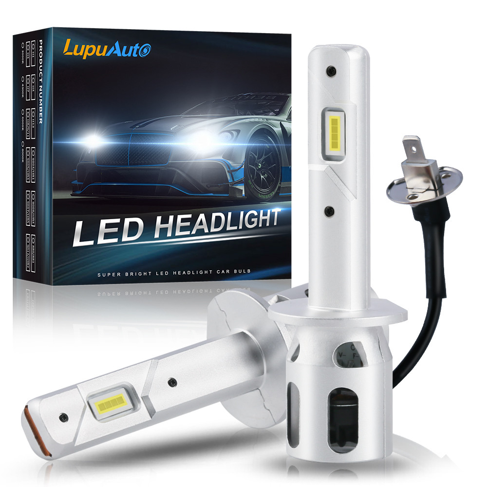 LupuAuto H1 H3 Lampu Depan LED Lampu Kabut 3860 CSP CSP 20000LM 100W Bohlam Mini Ukuran 1:1 Lampu So