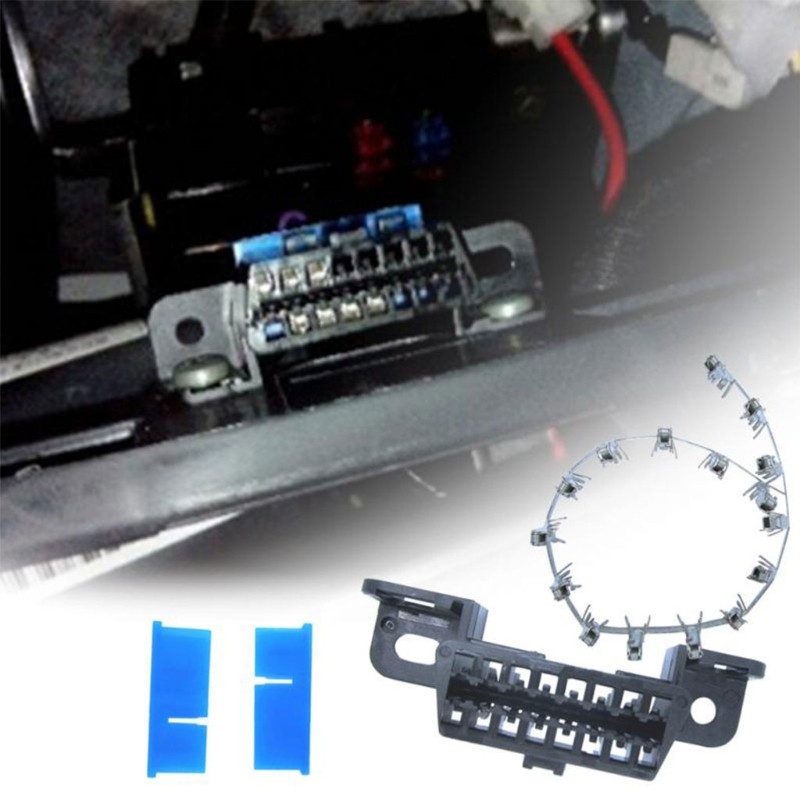 16pin Obd2 Konektor Obd2 OBD 2 16Pin Sudut Perempuan Konektor Obd Perempuan Kawat Soket Konektor Obd