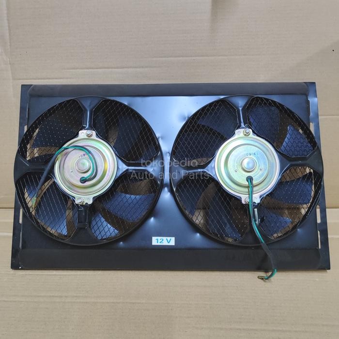 Extrafan Ac Mobil Elf Double 12V 10" Extra Fan 14X23 Isuzu Elf
