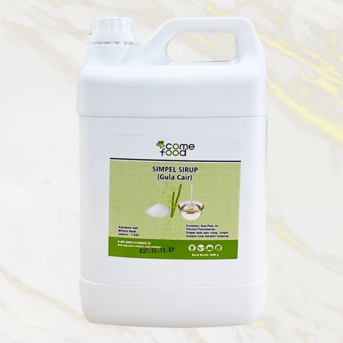 

SANS Comefood Simple Syrup Gula Putih Cair / Tangmi Mixue 3kg Asli Premium Murag Agen Grosir