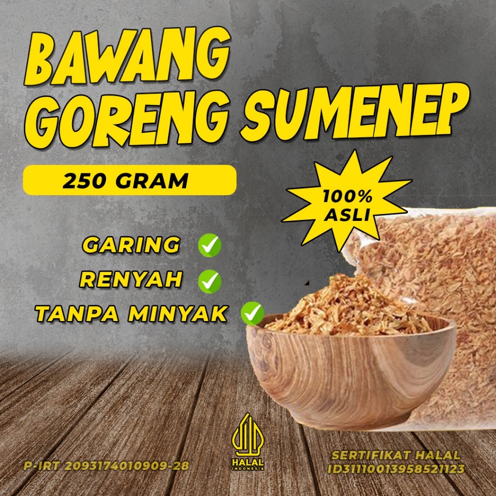 

SANS Bawang Merah goreng Sumenep 250gr Kualitas Premium
