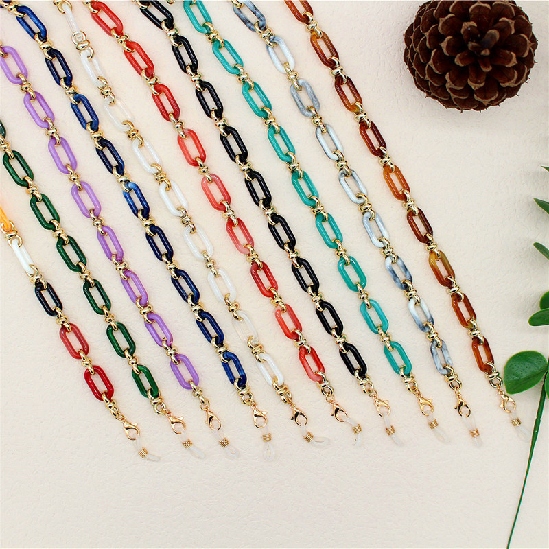 Rantai Akrilik untuk Masker Wajah Kalung Kacamata Rantai Kacamata Hitam Tali Lanyard Aksesori Tempat