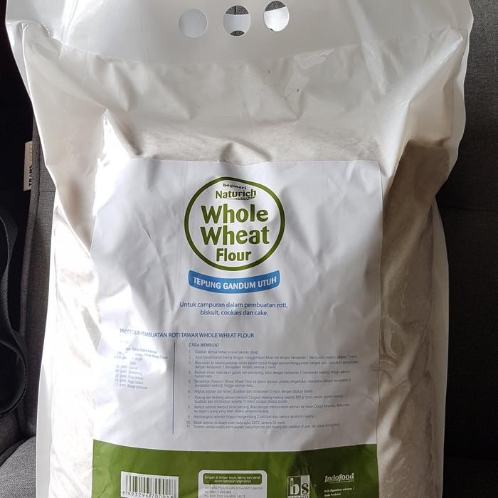 

SALE !!! TEPUNG GANDUM UTUH/WHOLE WHEAT FLOUR 5KG/NATURICH BOGASARI READYY