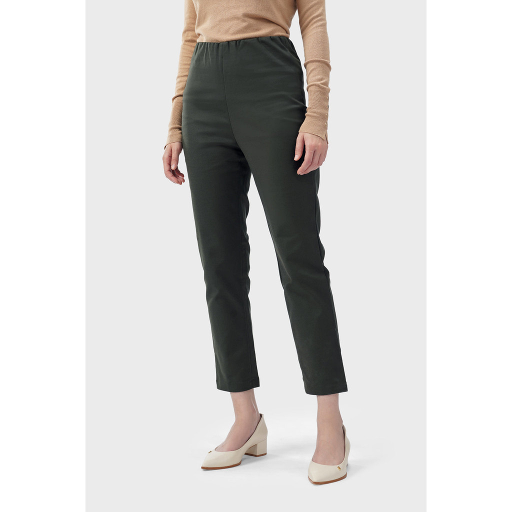 Benang Jarum - High Waist Ankle Pants - Noir