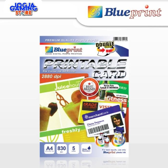 

Printable Card White / Id Card White Blueprint A4 Terbatas