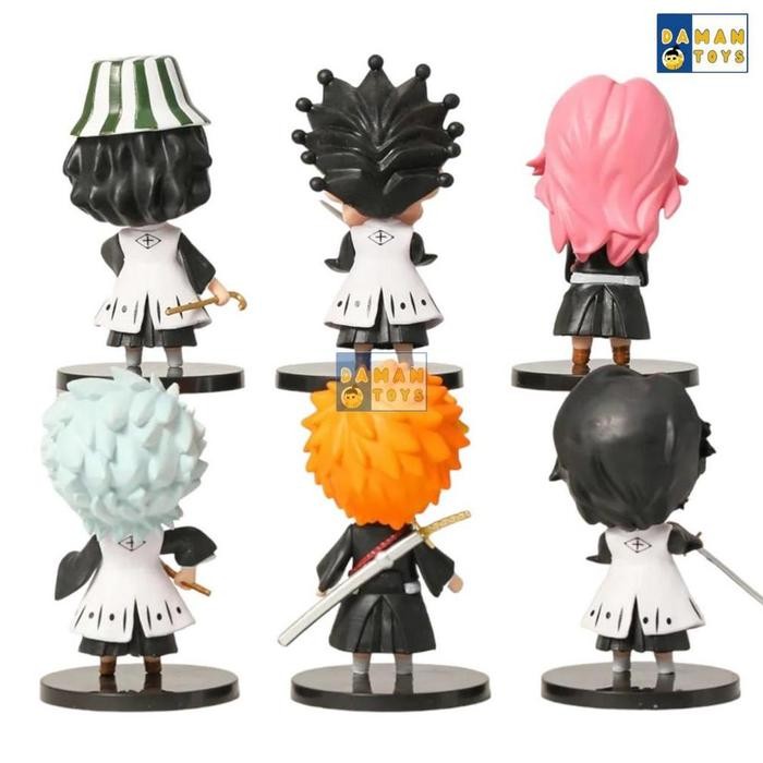ACTION FIGURE BLEACH ICHIGO KUROSAKI TOSHIRO ZARAKI KENPACHI AIZEN SET 6 ANIME