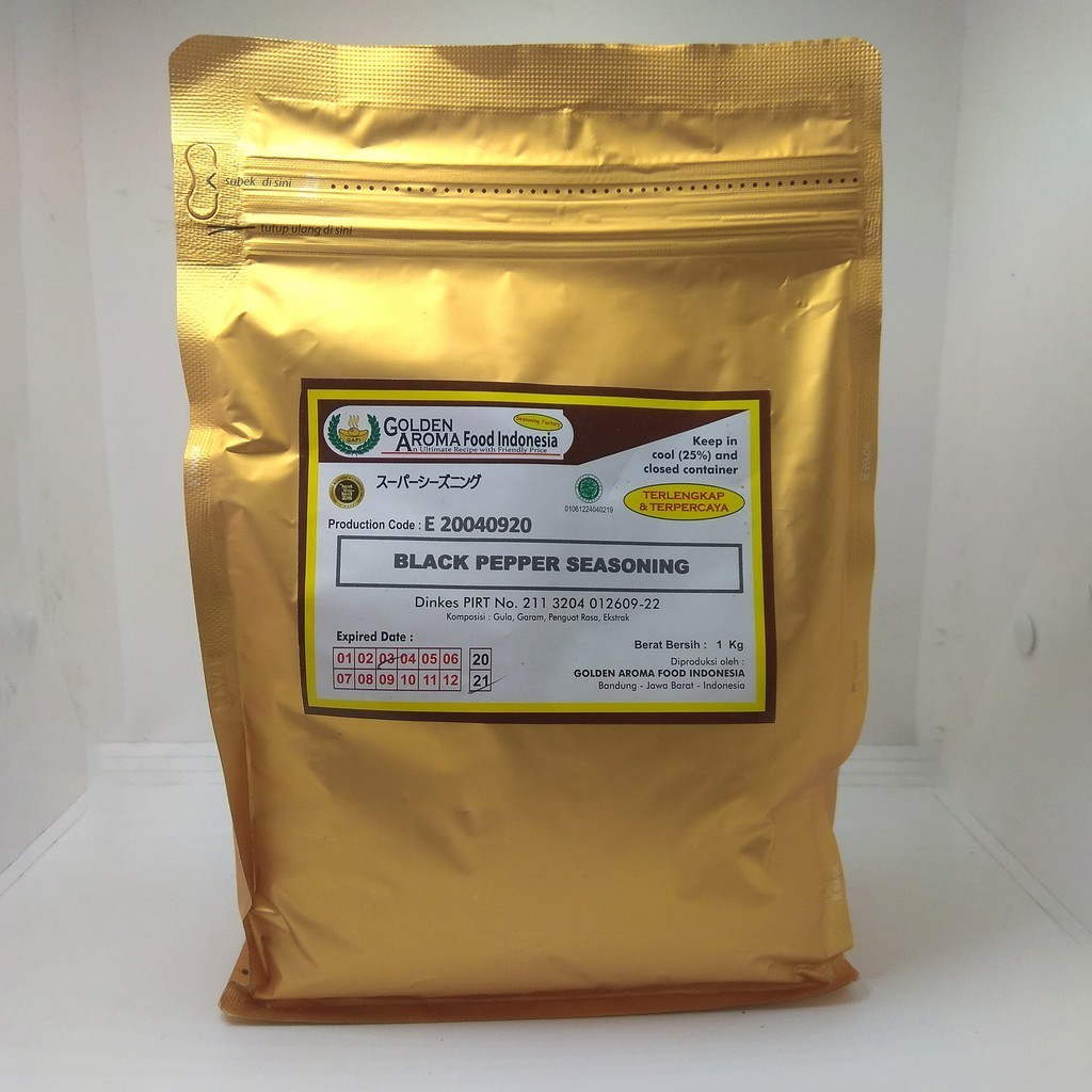 RATU BUMBU TABUR 1 KG RASA BLACK PEPPER SEASONING, COCOK U/ ANEKA SNACK SHIHLIN KENTANG TAHU CRISPY