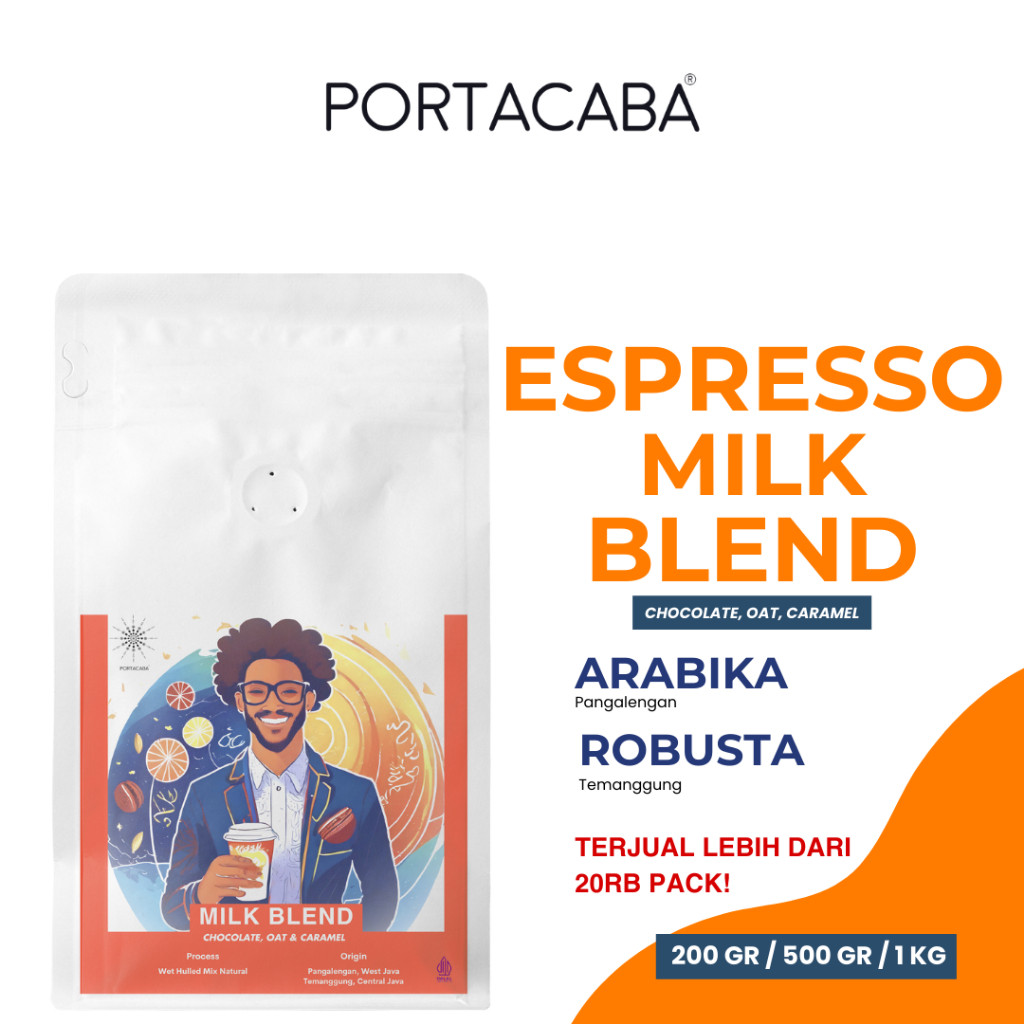 

RATU Biji Kopi Arabika Blend 1kg 25/75 Wholebean Coffee Es Kopi Susu Grosir Blend Portacaba Roastery