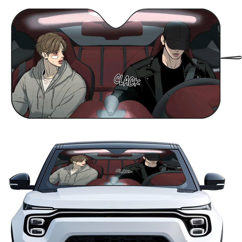 J-Jinx Bl Comic Driving Car Sunshade Heat-Insulating Aluminum Film Windshield Sunshades Uv Rays