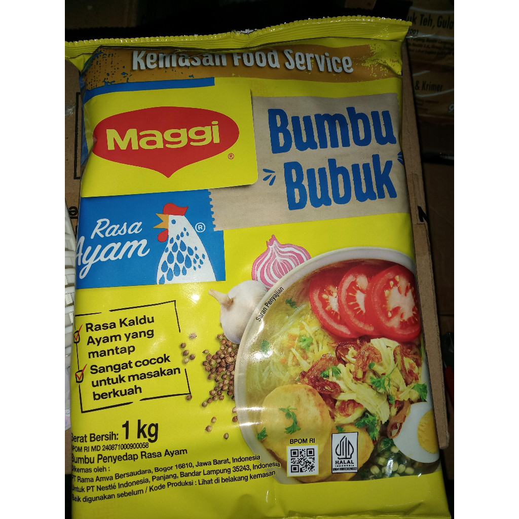 

MAGGI CHICKEN BOUILLON POWDER 1 kg / BUMBU MASAK PENYEDAP RASA AYAM