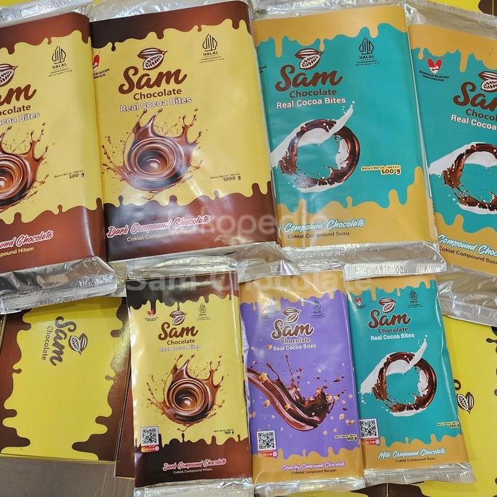 

YOUBBYSHOP SAM CHOCOLATE DARK CHOCOLATE COMPOUND - COKLAT BATANG 500 GR