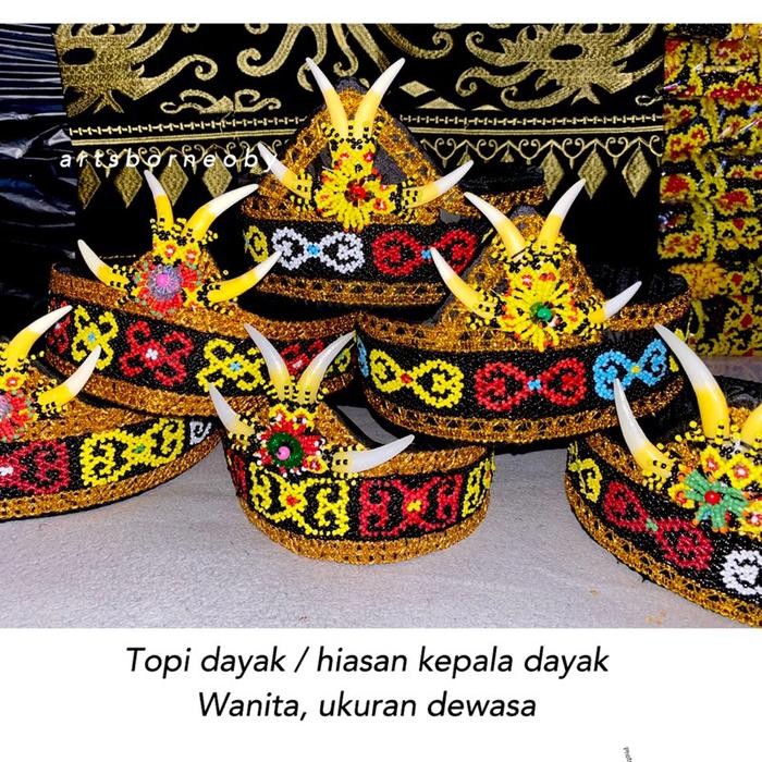 HIASAN KEPALA / TOPI DAYAK PEREMPUAN DEWASA ( TARING 4)
