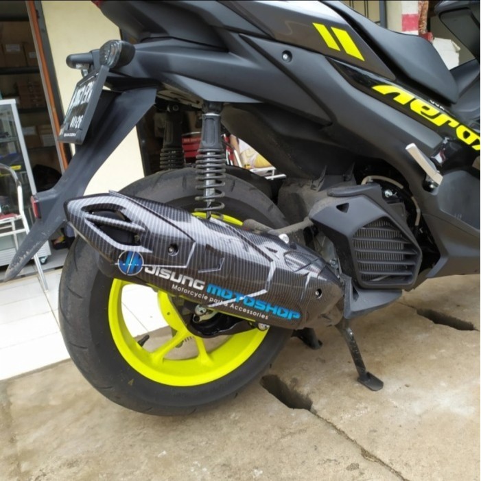 Populer Cover Knalpot Carbon Aerox 155 Connected