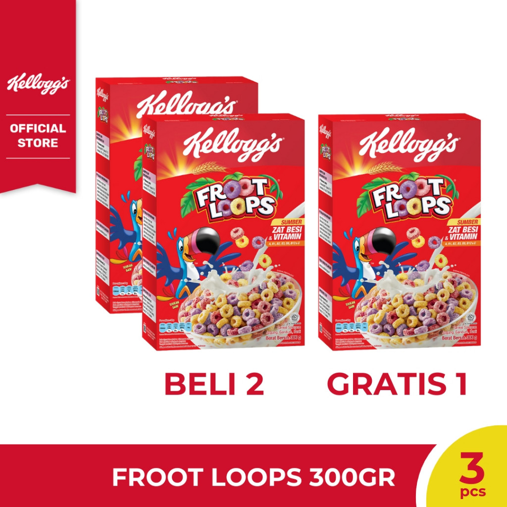 

BELI 2 GRATIS 1 - Kelloggs Froot Loops 300g