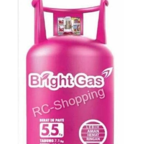Tabung Bright Gas / Tabung Gas Pink 5,5 KG ( 5.5 KG ) + Full Isi