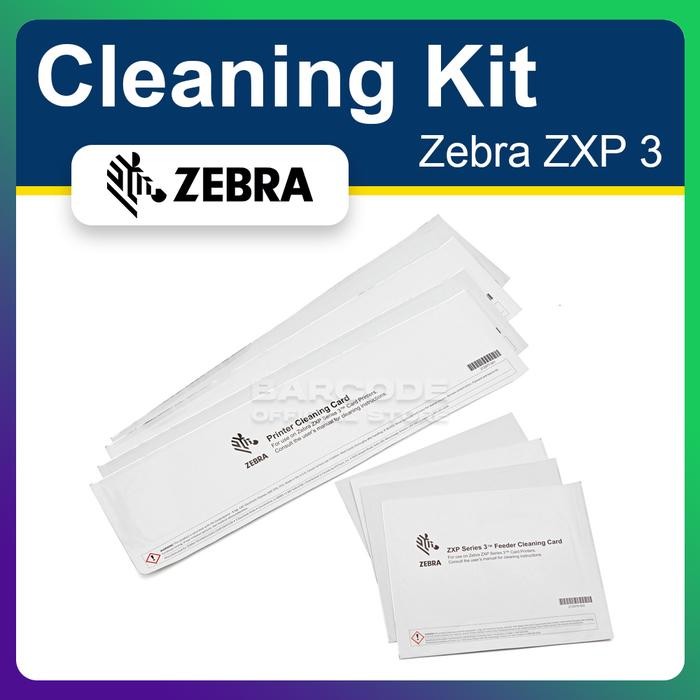 CLEANING KIT ID CARD PRINTER ZEBRA ZXP SERIES 3 ZXP3 ZXP 3