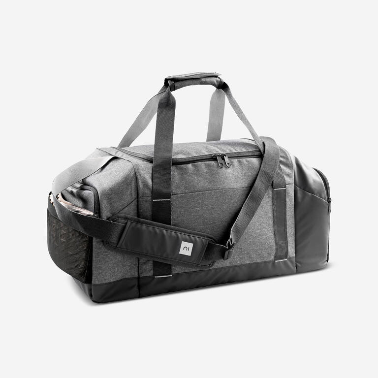 Decathlon KIPSTA Tas Olahraga Academic 55L - Hitam/Abu-Abu - 8789004