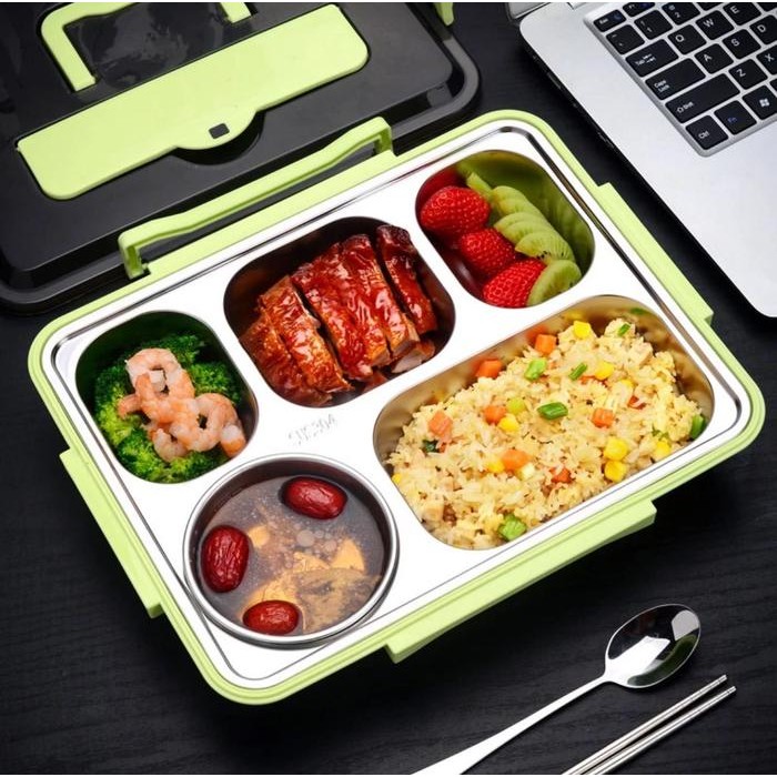 

ALLIANCE Kotak Makan Lunch Box Kotak Makan Sekat Stainless - 1 Tingkat