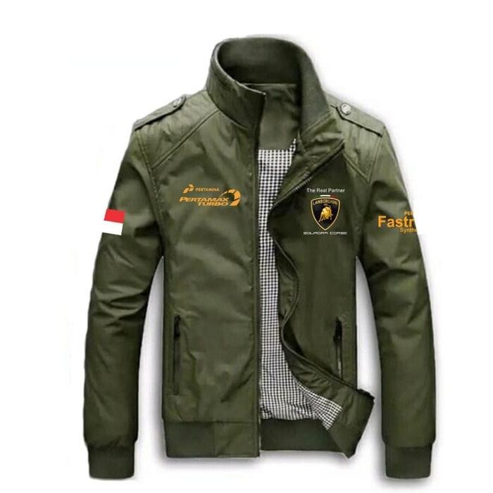 Jaket Pertamina Pertamax Turbo Army Kerja