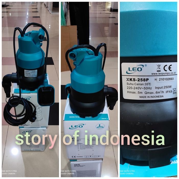 MESIN POMPA CELUP SIRKULASI OTOMATIS KOLAM SEDOT AIR BANJIR LEO 250 W