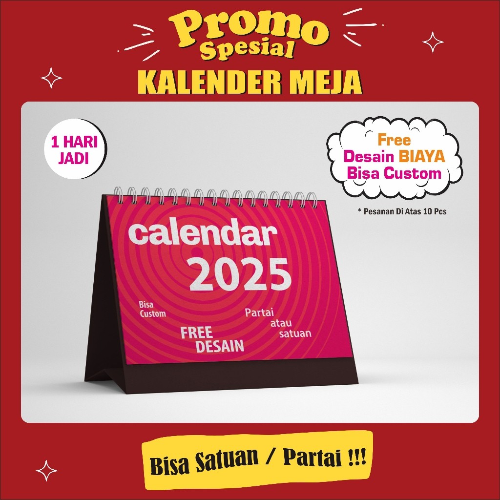 

KALENDER MEJA DUDUK CUSTOM FOTO TANPA MINIMAL ORDER BUAT KANTOR (BISA SATUAN)