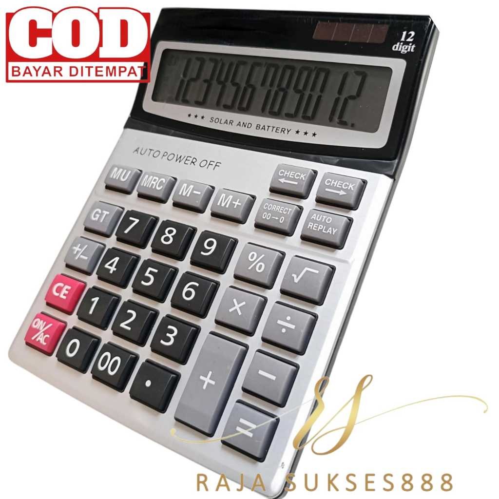 

CalculatorSDC-912C 12 digit Kalkulator dagang batre AA 912c Kalkulator Murah CT