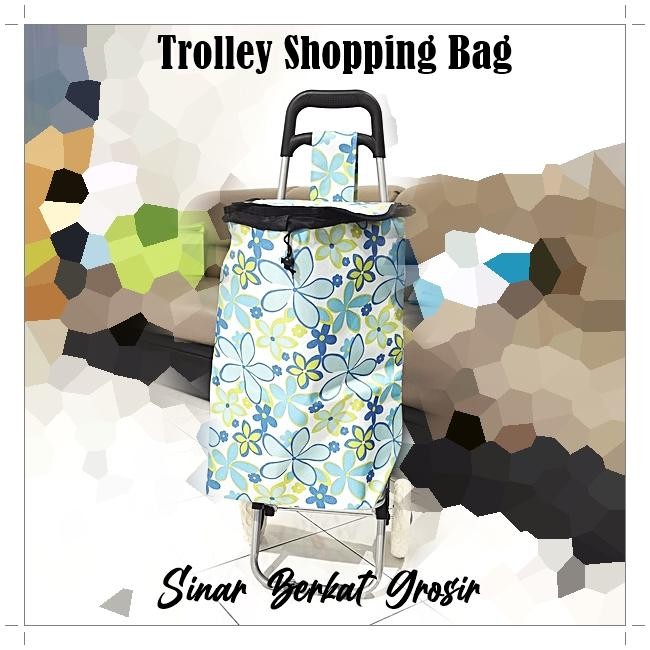 Terbaru Trolley Shopping Bag / Tas Trolley Belanja Roda Supermarket / Pasar