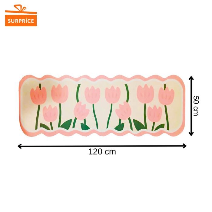 Surprice Keset Besar Motif Bunga Ukuran 50x120cm / Keset dapur Door Mat Trendy / Keset Kaki Dapur