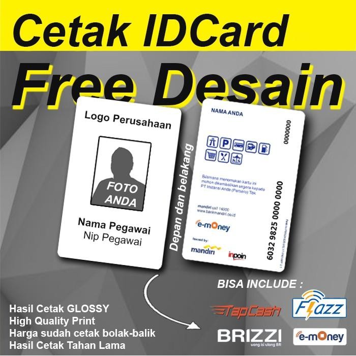 

CETAK ID CARD PEGAWAI FREE DESAIN NAMETAG IDCARD BISA ETOLL BISA NFC HP